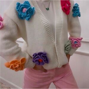 Dreamers by Debut 3D Floral Cardigan Sz S/M